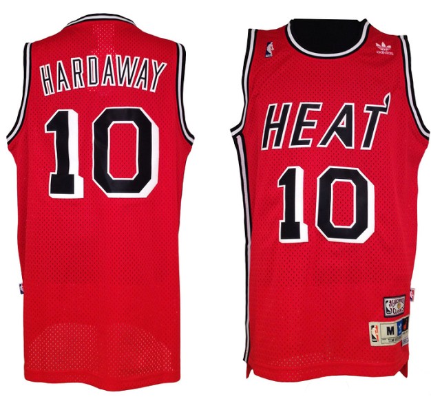  NBA Miami Heat 10 Tim Hardaway Swingman Throwback Red Jersey